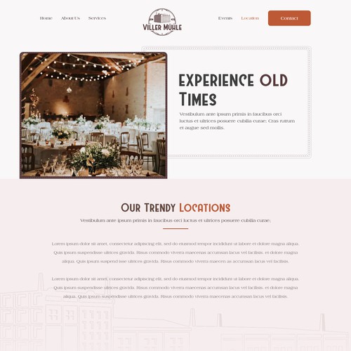Designs | Vintage Event Location looking for a simple Web Presence ...