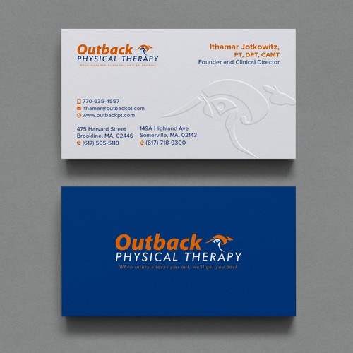 Business card for 2 clinic physical therapy office Design by Birendra Chandra Das