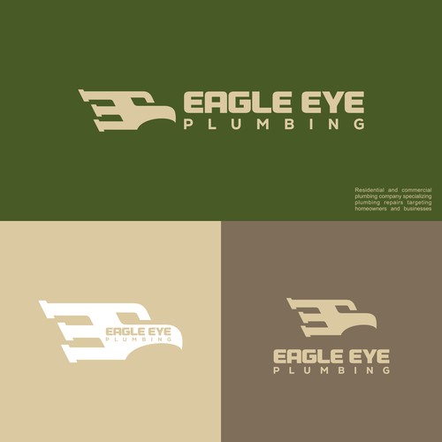 Eye catching and very marketable logo for plumbing company. The company name is Eagle Eye Plumbing Design by -DRIXX-