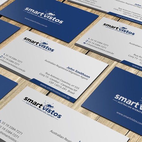 We need a great and creative business card for an Australian Migration Agency. Design by conceptu