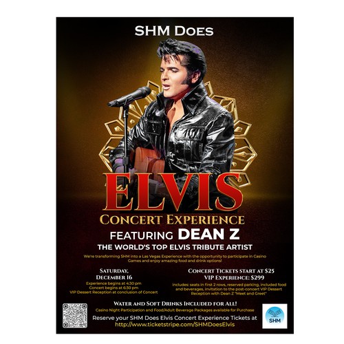 Creative Elvis Tribute Concert Experience Poster Needed! Design by DC Designs SL