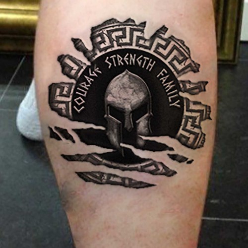 Design Cool Spartan 3D Tattoo | concurso Tatuaje