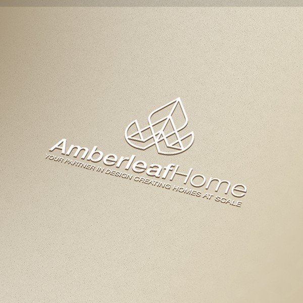AmberleafHome logo design