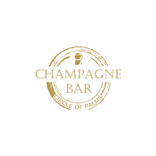 Luxury and modern Champagne Bar logo Design réalisé par designgeo