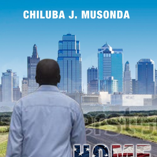A book cover illustrating the journey of an international student from Africa to America Design by didiwahyudi.trend