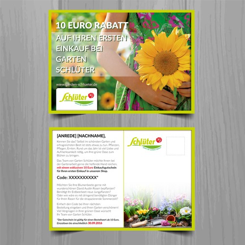 Reactivation Postcard For A Gardening Shop I Postcard Flyer Or