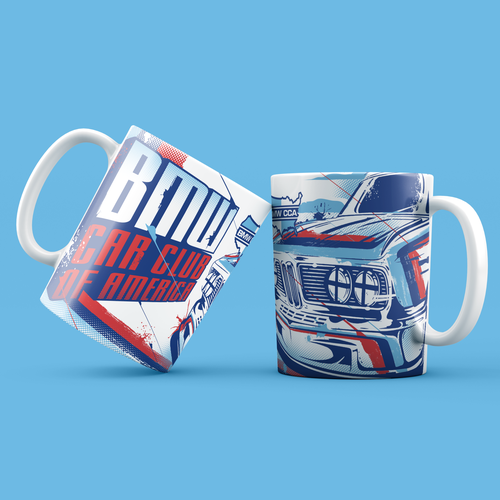 Coffee mug design for the bmw car club of america (full-wrap design), Cup  or mug contest