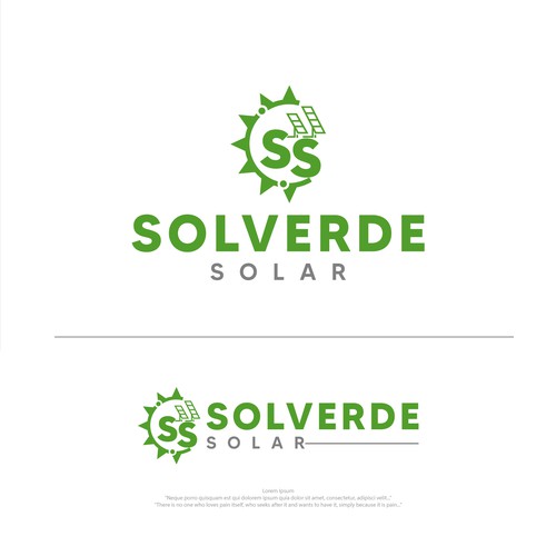 Clean logo for solar company Design by Sam_Designx