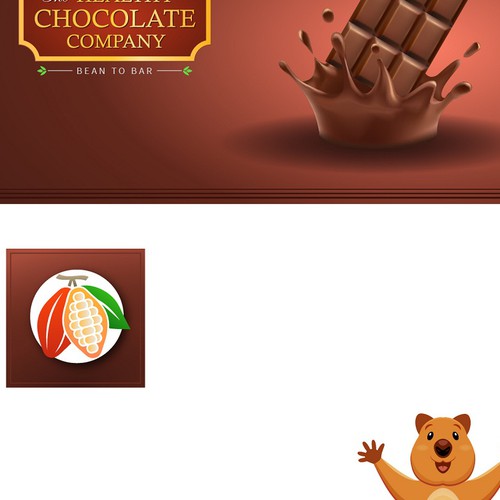 The Healthy Chocolate Company needs our happy mascot to be drawn and immortalised. Design by d r e a l m