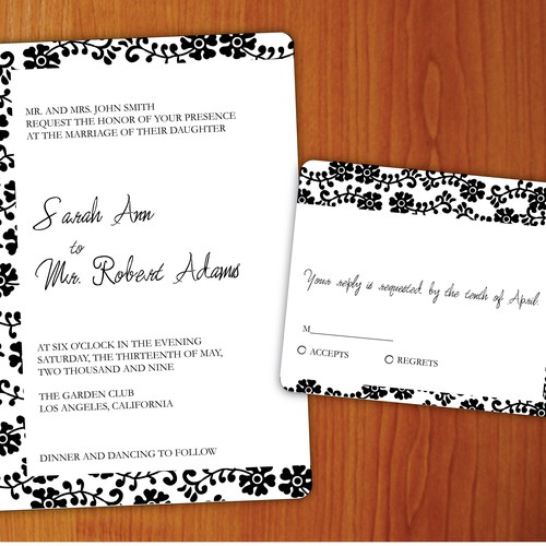 Letterpress Wedding Invitations デザイン by lutijena