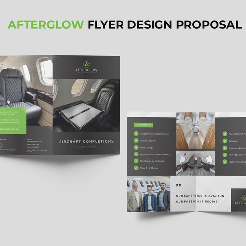 Striking Modern Brochure for Private Jet Owners Design by SlideFactory