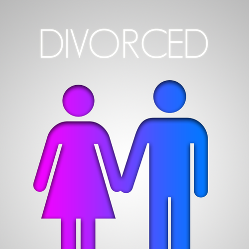 book or magazine cover for Divorced But Not Desperate Design by Boz Adrian