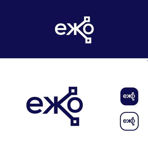 SIMPLE LOGO - ekko Letters then dm after Design by Kaveesha Arts