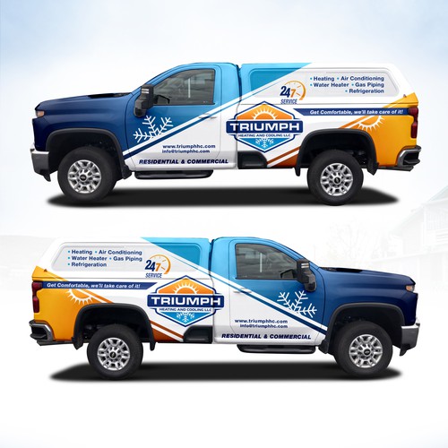 Hvac truck wrap Design by Duha™