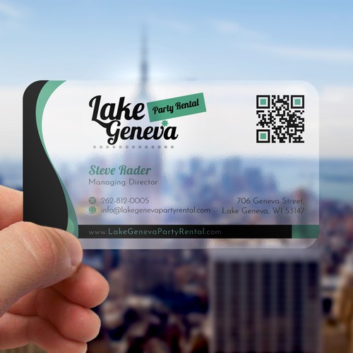 Party Rental Business Card Réalisé par Upwork