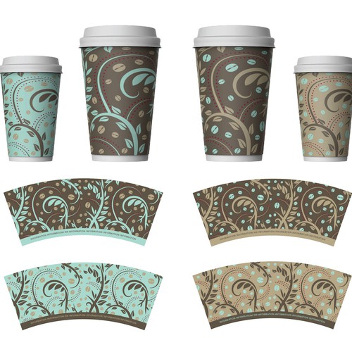 Artwork Design for Paper Cups Diseño de OpArt