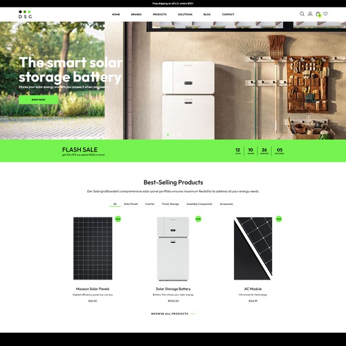 Designs | Solar-Wholesale Shopify Store Design | Web page design contest