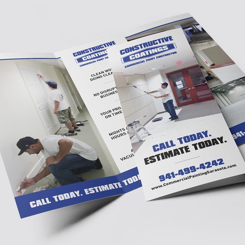 Commercial painting company brochure ad contest, looking for clean crisp look Design by Emanuel Dumitrescu