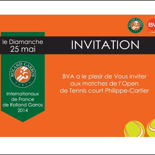 Roland Garros Tennis Tournament Client Invitation Creation Card Or Invitation Contest 99designs