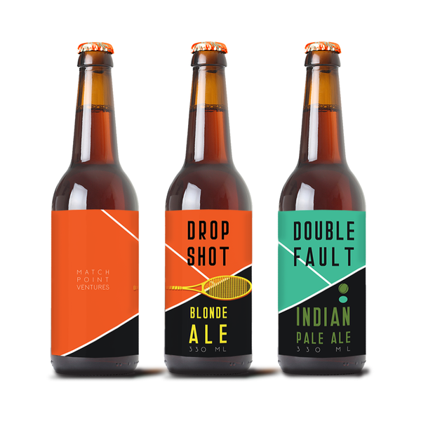 Tennis theme beer label concept