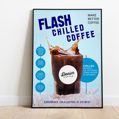 Design a poster to help us introduce flash chilled coffee! Design by Creativity symbol