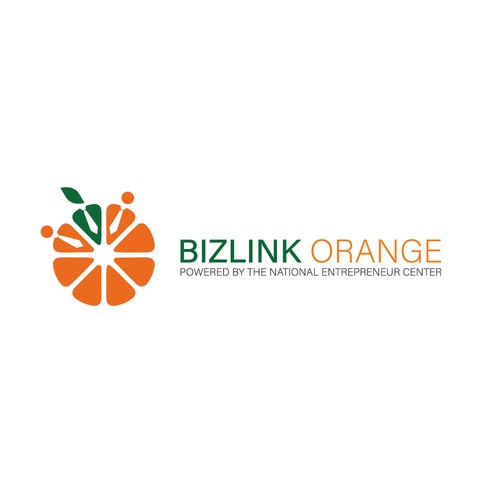 BizLink Orange Logo Design by mow.logo