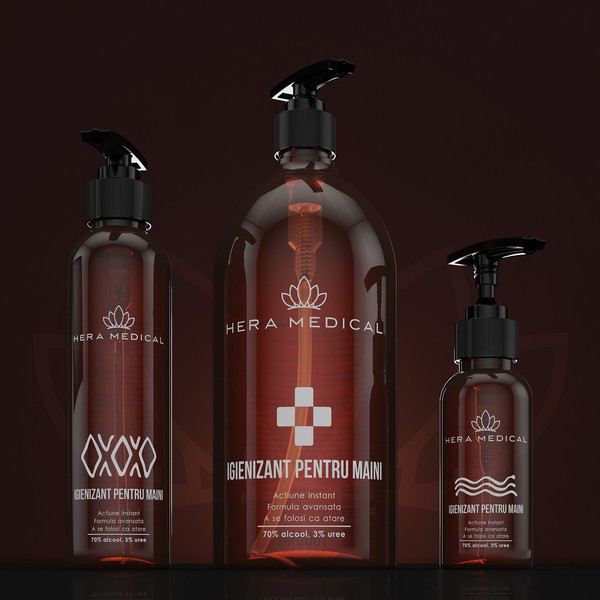 Premium Concept label design for hand sanitizer