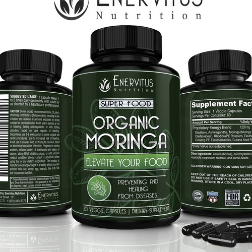 Design a  powerful modern label ( Brain Supplement)for a premium health supplement brand. Design by lantonx