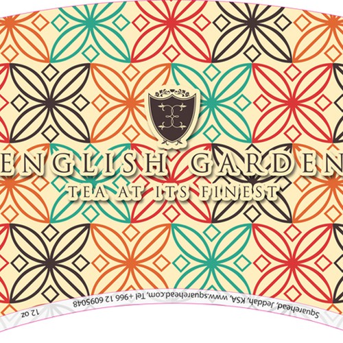 Tea paper cup - artwork design Design by PackEdgeLab