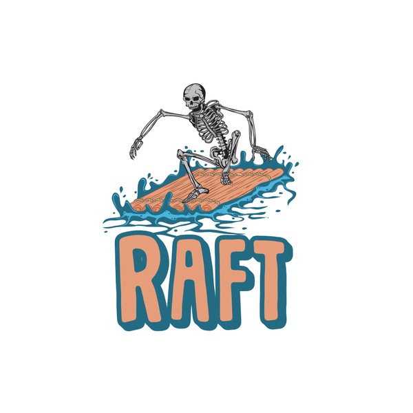 Hip playful logo for rafting
