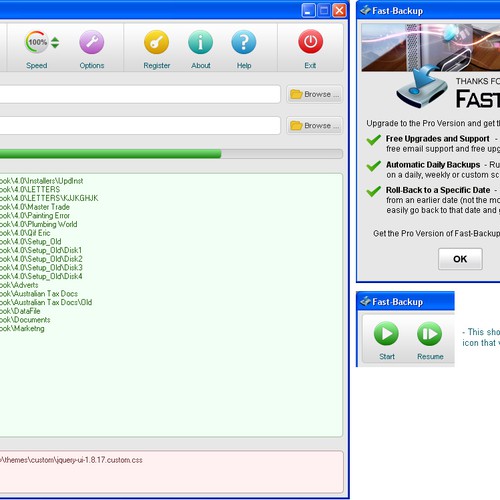 Button / GUI Design for Fast-Backup (Windows application) Design por Macy 99