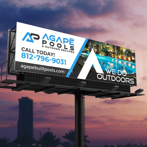 POOL AND OUTDOOR LIVING BILLBOARD DESIGN Design by SoftSkills