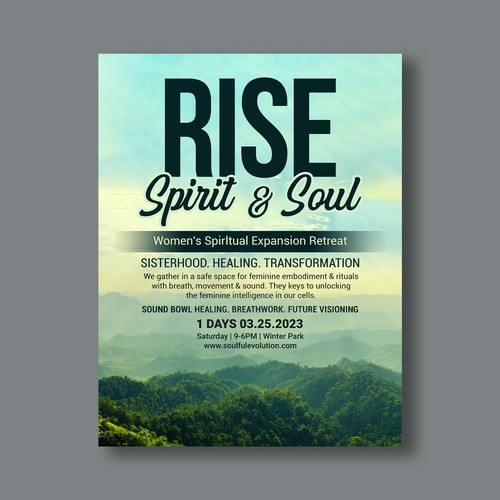 Spiritual Retreat Flyer Design by The Cloud Digital