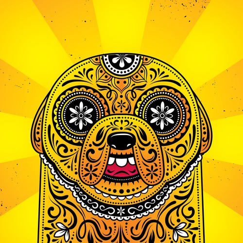 **ADVENTURE TIME SUGAR SKULL CALAVERA POSTERS!** Ontwerp door saidho