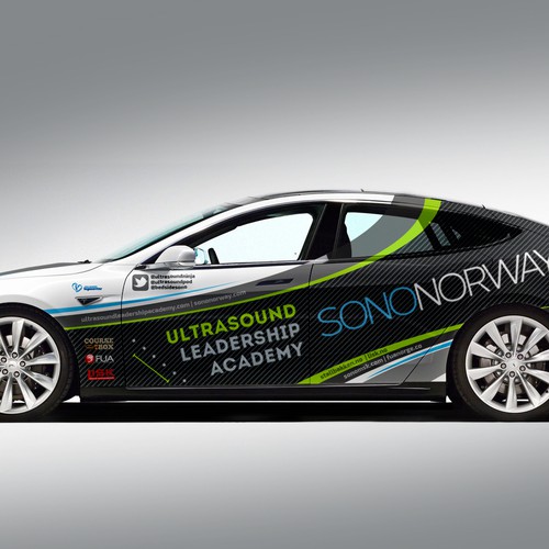 Create an awesome car wrap for Tesla Model S for cutting edge doctors! Design by J.Chaushev