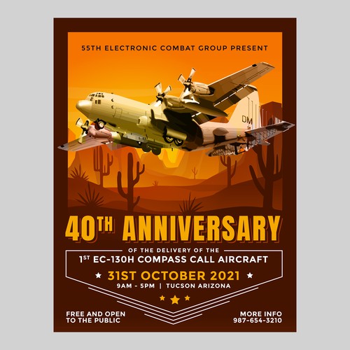 Air Force Flying Group 40th Anniversary Celebration Design by B88B