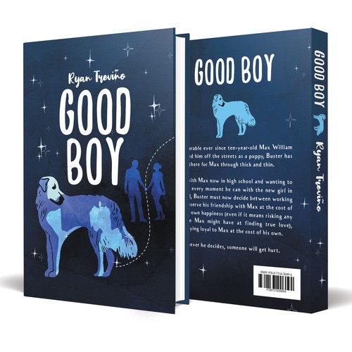 Book cover for dog novel Design by Particular