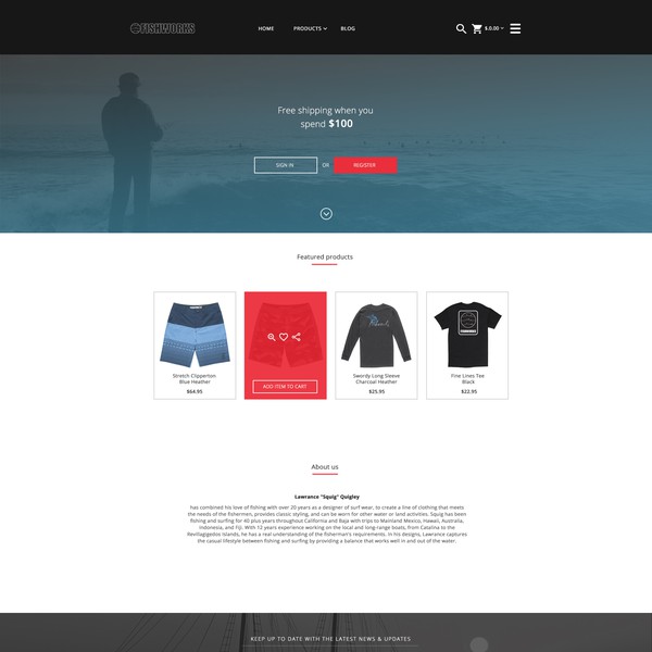 Design for fish e-shop
