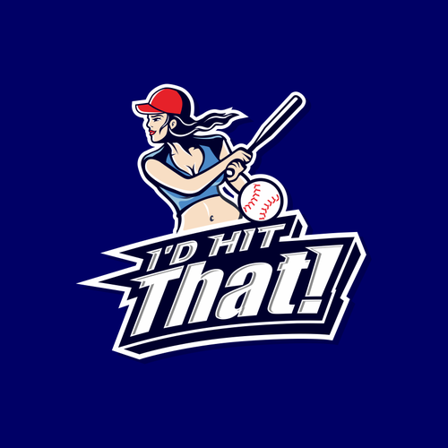 Fun and Sexy Softball Logo Diseño de bloker