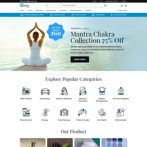 Revamp our e-com website! Design by Ananya Roy