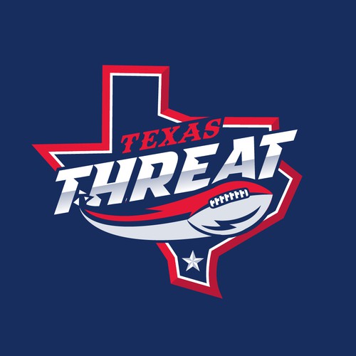 Texas Threat Logo Contest - a Youth Football Team for kids 13-18 years old Design by playflowstudio