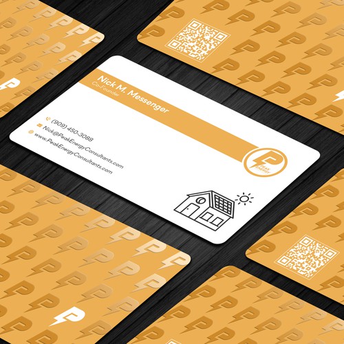 Modern Business Card Design for Electric Energy and Solar Company Design by Brandmaker artist