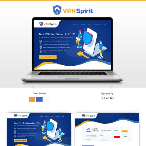 "VPN comparisson website" winning Web page design