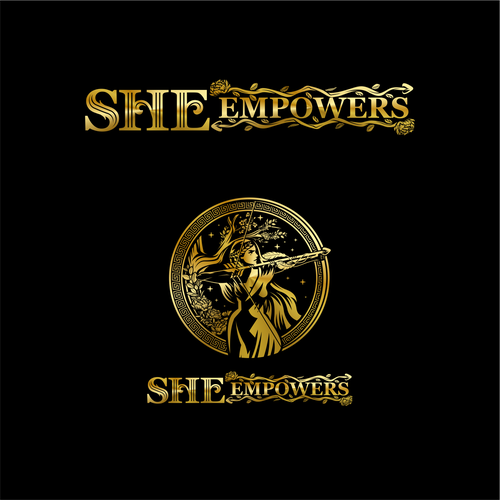 SHEempowers - luxurious design of a woman preferrably in some kind of a circle to appeal to women professionals Design by Insfire!