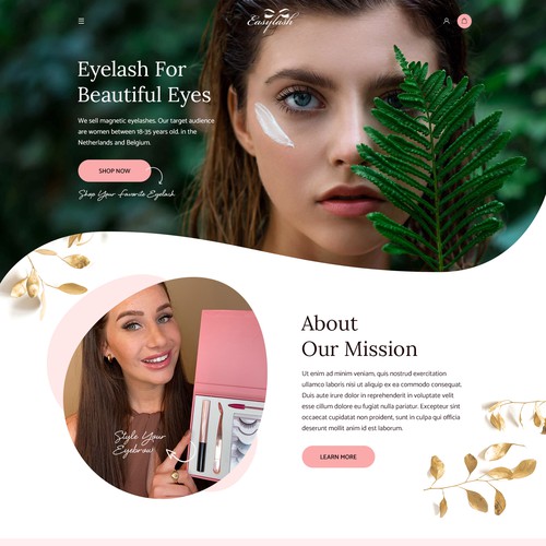 Diseño de Branded Beauty needs a 2page web design Shopify theme de Designer's Spot