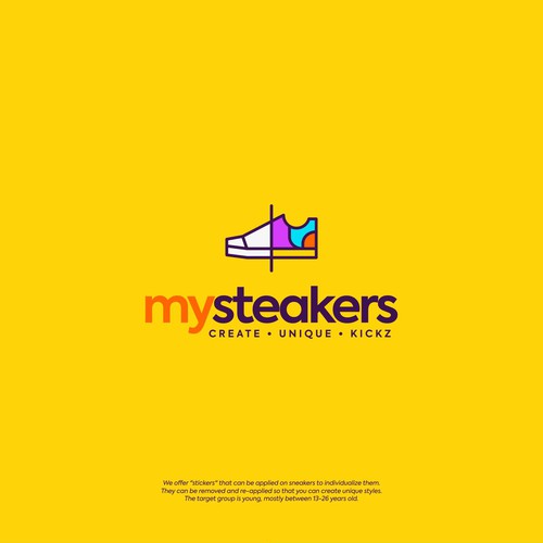 Create a hip and young logo for a unique SNEAKER DIY product-ontwerp door Ray Wijaya