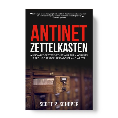 Design the Highly Anticipated Book about Analog Notetaking: "Antinet Zettelkasten" Design by TopHills