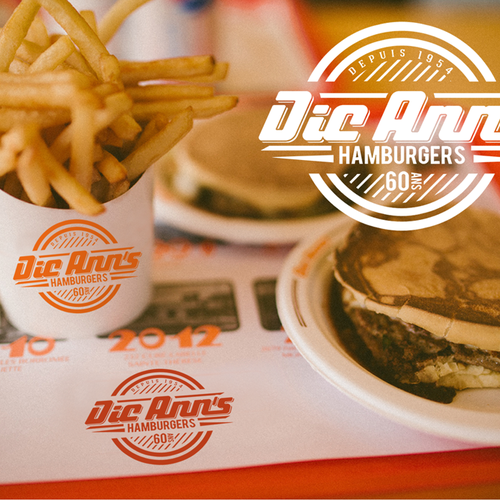 Since 1954 famous montreal restaurant anniversary logo. Will be seen by Millions Design by NextLevelSES