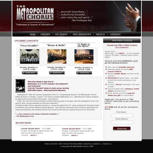 Design by Anutik titled "Need Cool, Updated Design for Non-Profit Choral Group"