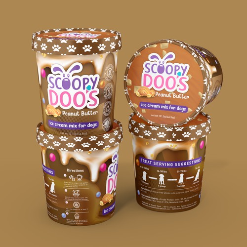 Designs | Dog Ice Cream Cup Label | Product packaging contest